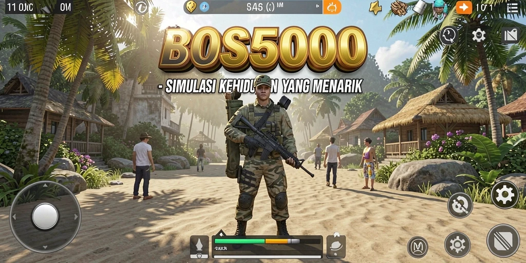 Tampilan gameplay BOS5000 yang menarik dan interaktif.