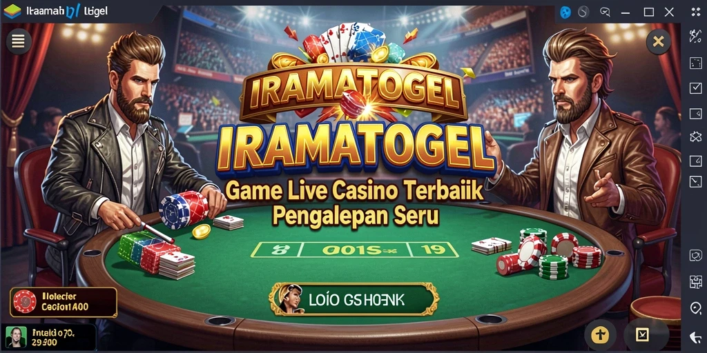 Gameplay seru dan interaktif dari IRAMATOGEL menunjukkan dealer langsung.