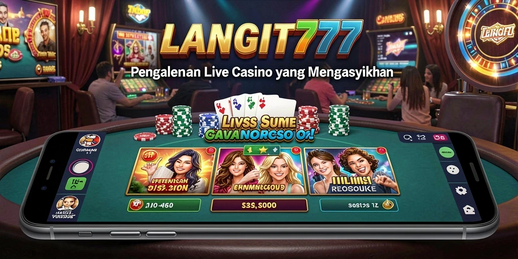Tampilan gameplay Live Casino yang mendebarkan dan interaktif di LANGIT777.