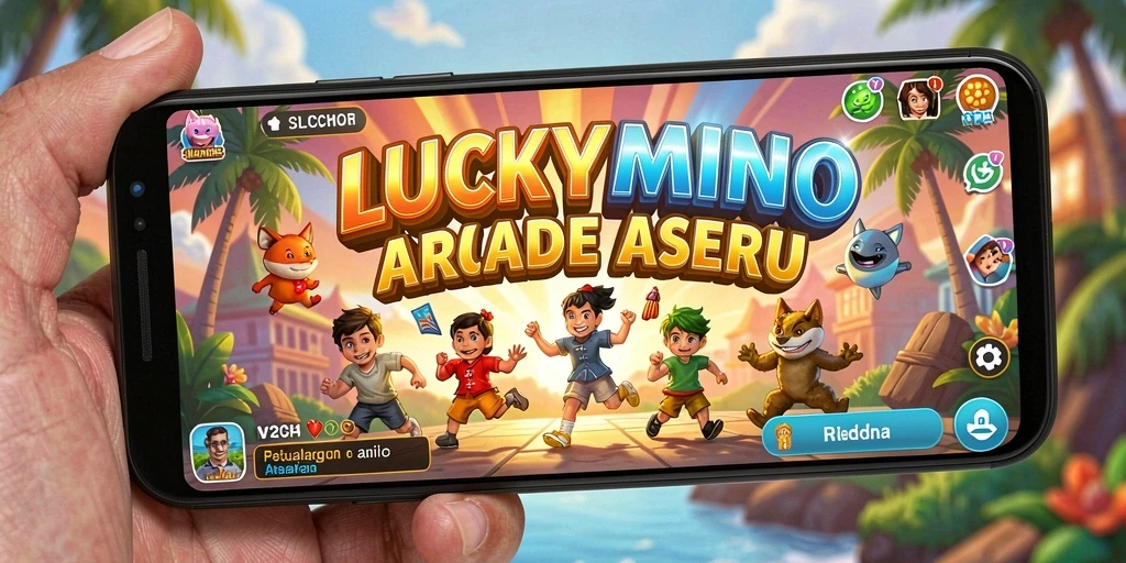Screenshot utama LUCKYMINO menampilkan aksi gameplay yang seru.