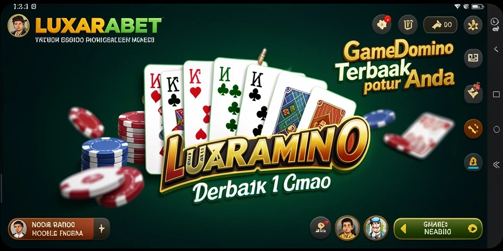 Screenshot LUXARABET menunjukkan gameplay Domino yang seru.