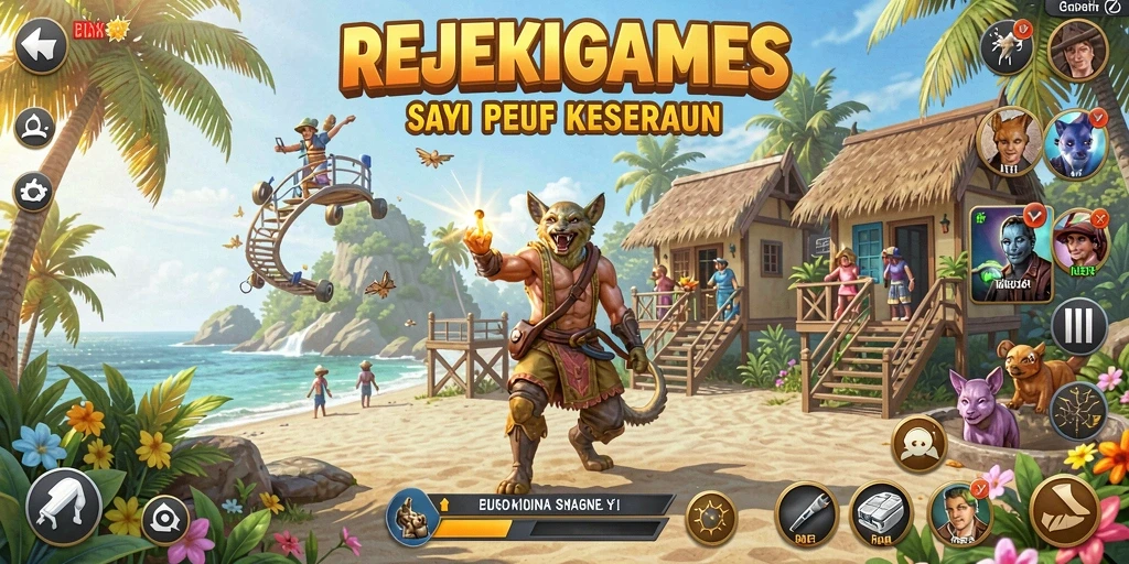 Tampilan gameplay menarik dan penuh warna dari REJEKIGAMES.