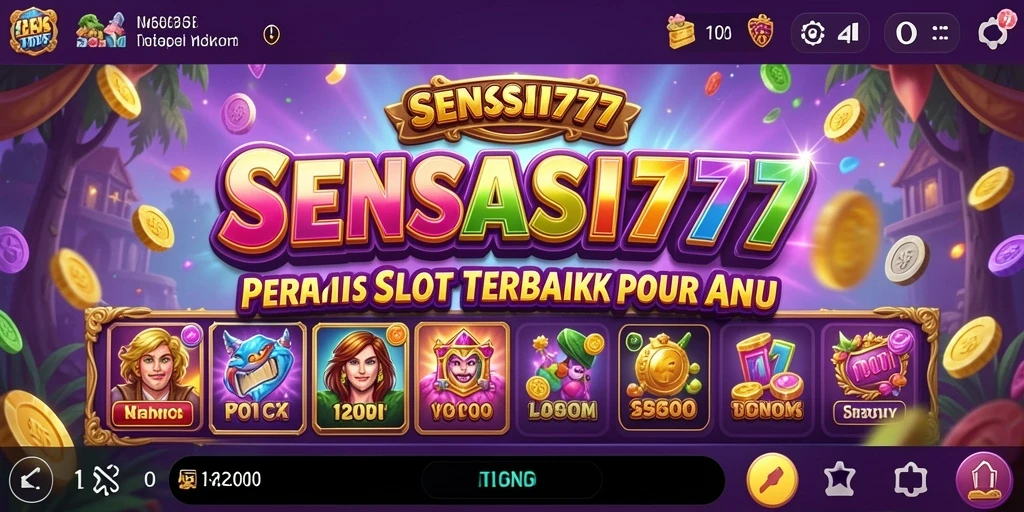 Tampilan gameplay slot SENSASI777 yang menarik dan mengasyikkan.