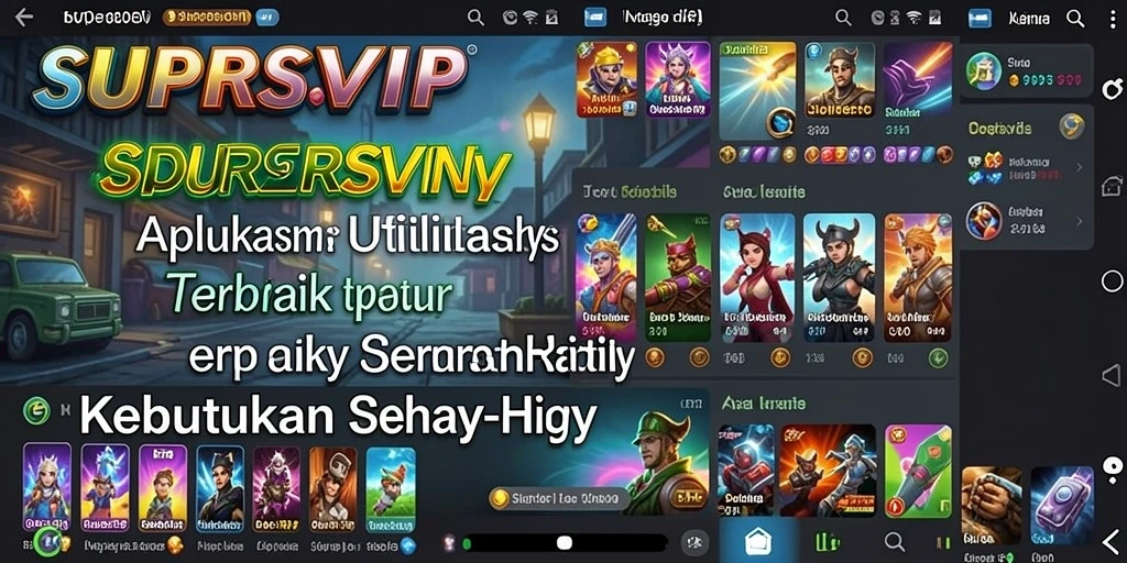 Tampilan aplikasi SUPERSVIP yang modern dan intuitif.