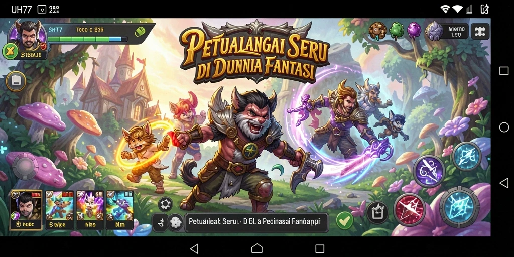 Gambaran menarik tentang gameplay UH77 yang seru dan menyenangkan.